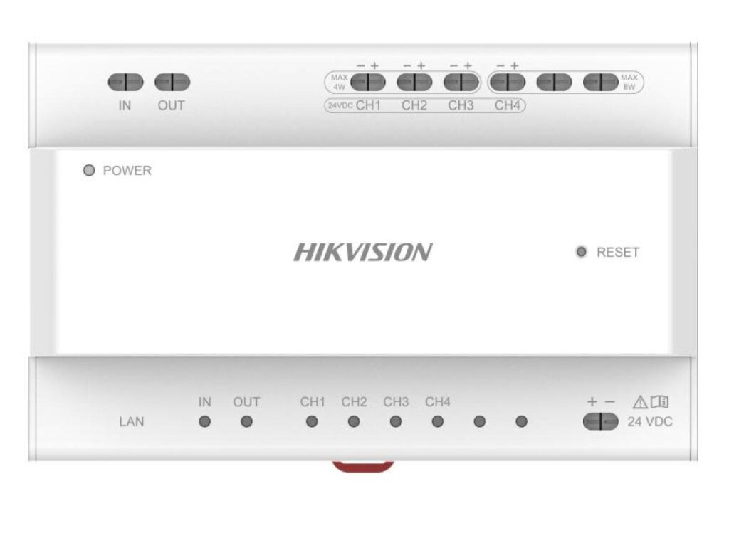 Hikvision DS-KAD704Y – 2 Telli IP 4 Portlu Dağıtıcı