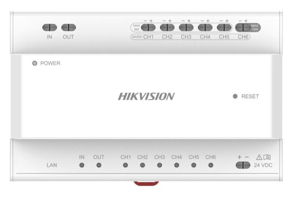 Hikvision DS-KAD706Y – 2 Telli IP 6 Portlu Dağıtıcı