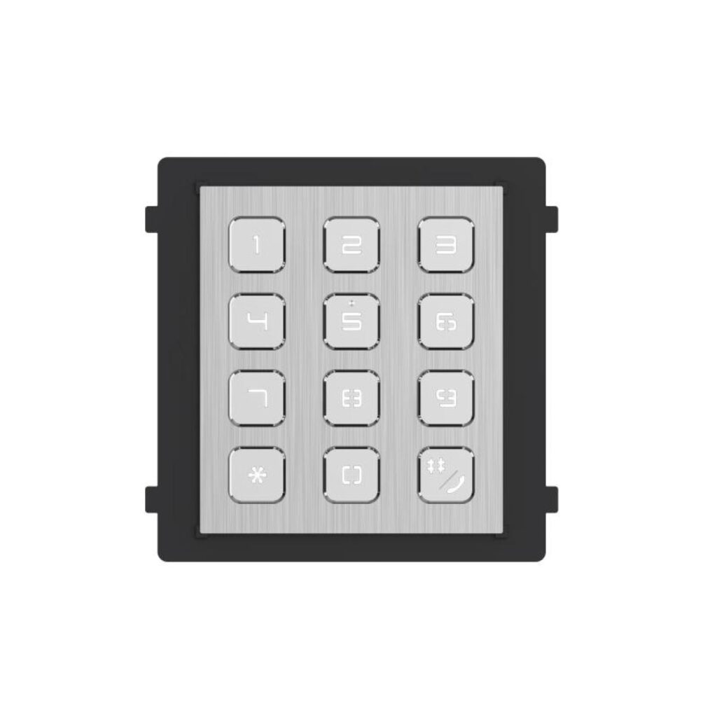 Hikvision DS-KD-KP/S – Paslanmaz Çelik Tuş Takımı Modülü (KD8 Pro Modüler)