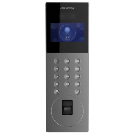 Hikvision DS-KD9203-FTE6 – 4,3 inç Yüz Tanımalı IP Kapı Paneli, Parmak İzli, Wiegand
