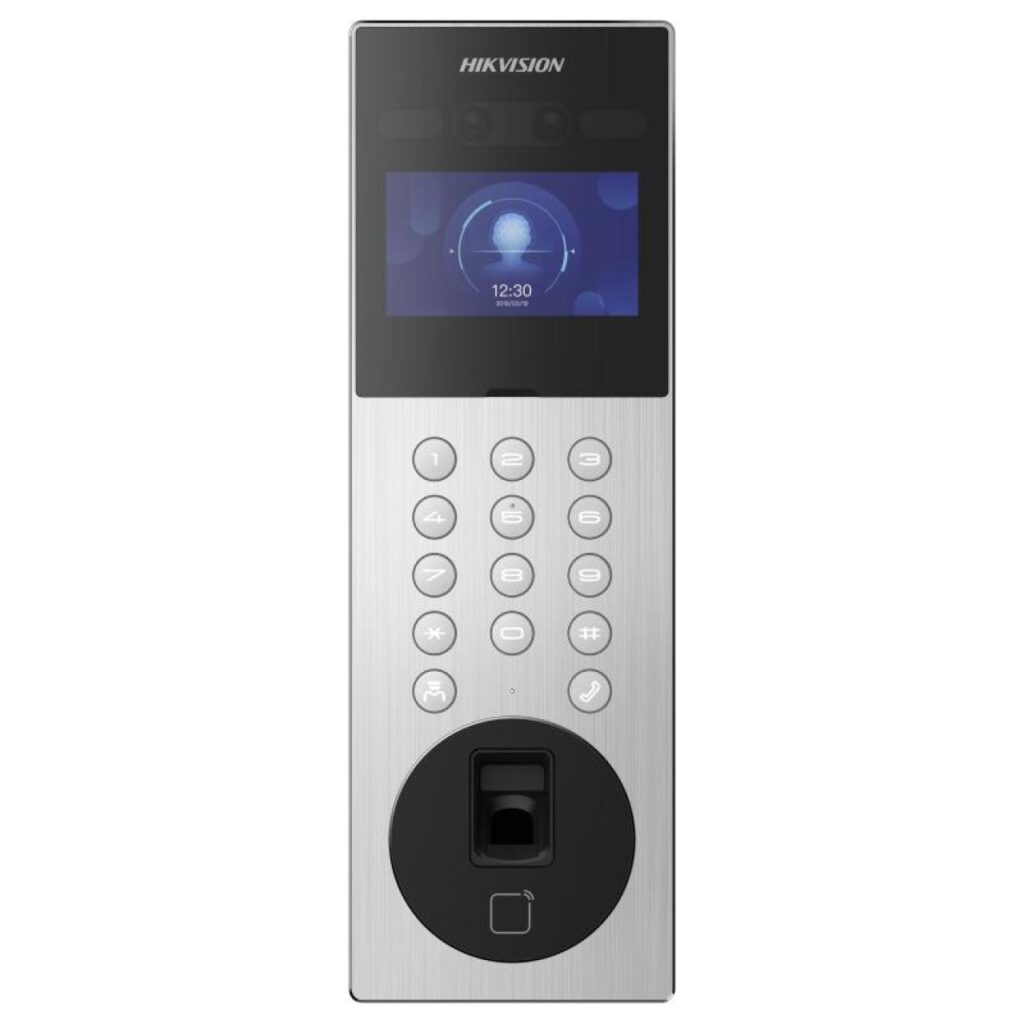 Hikvision DS-KD9203-MFE6 – 4,3 inç Yüz Tanımalı IP Kapı Paneli, Parmak İzli