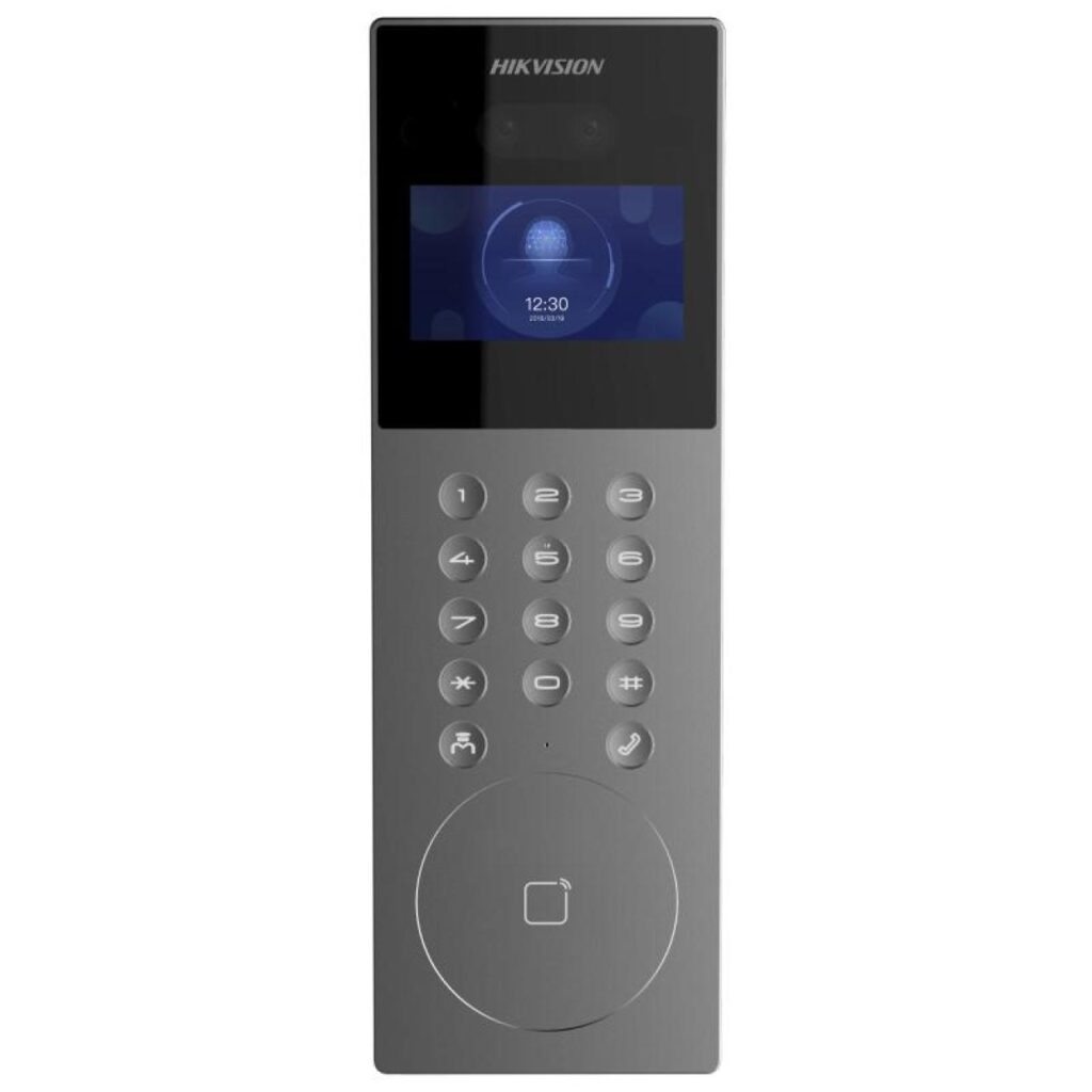 Hikvision DS-KD9203-TE6 – 4,3 inç Yüz Tanımalı IP Kapı Paneli, Wiegand Çıkışlı
