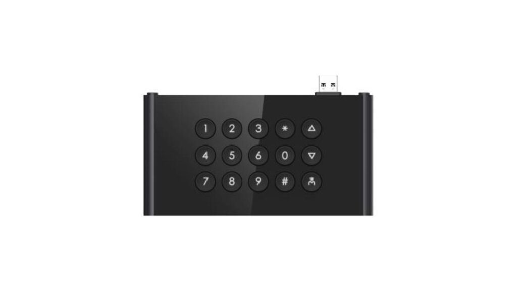 Hikvision DS-KDM9403-KP – 8 inç Yüz Tanımalı Kapı Paneli için Tuş Takımı Modülü