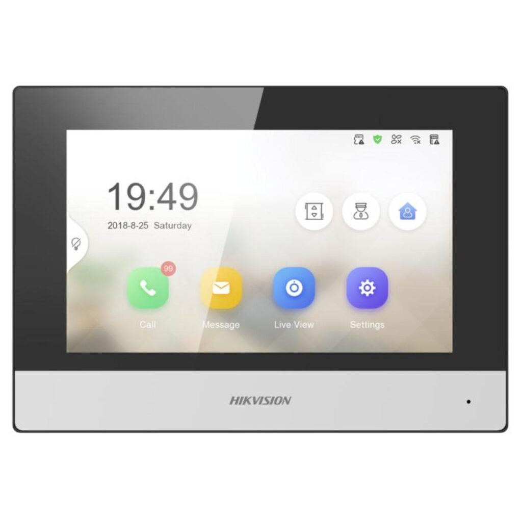 Hikvision DS-KH6320-WTE1 – KH6 Serisi IP İç Mekan Monitörü (7″)