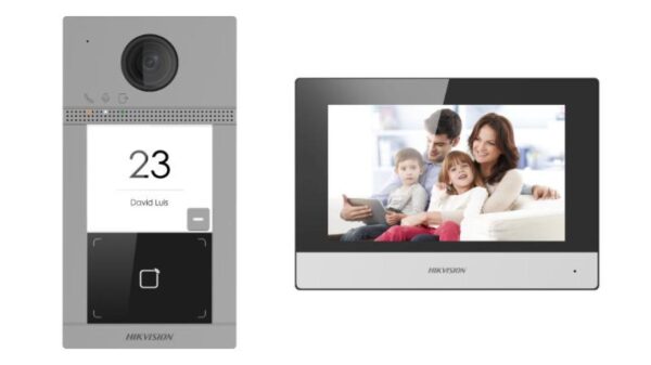 Hikvision DS-KIS604-S(D) – IP Görüntülü Diafon Villa Seti, PoE Switch’li