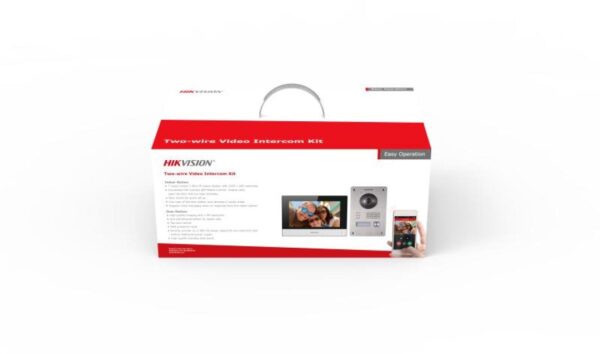 Hikvision DS-KIS703Y-P – 2 Telli Dijital IP Görüntülü Diafon Seti, 7 inç Monitörlü