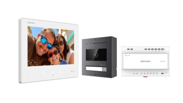 Hikvision DS-KIS704EY/Aluminum – 2 Telli HD Görüntülü Diafon Seti (Alüminyum)