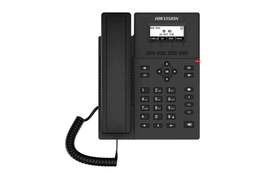 Hikvision DS-KP6000-HE1 – SIP Telefon (2,3 inç Nokta Matris Ekran)