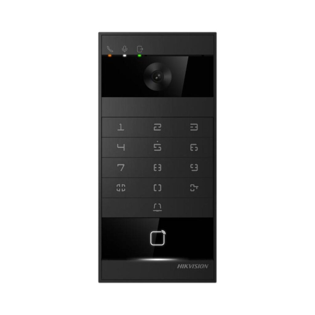 Hikvision DS-KV8114-KWE1 – 4 MP Metal IP Villa Kapı Paneli (Tuş Takımlı, Yüz Tanımalı)