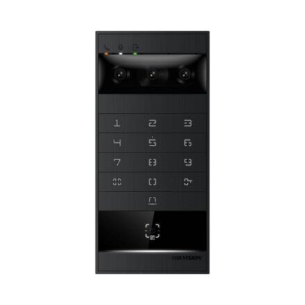 Hikvision DS-KV8114T-KWQE1 – Üç Kameralı 180° Metal IP Villa Kapı Paneli (Tuş Takımlı, QR)