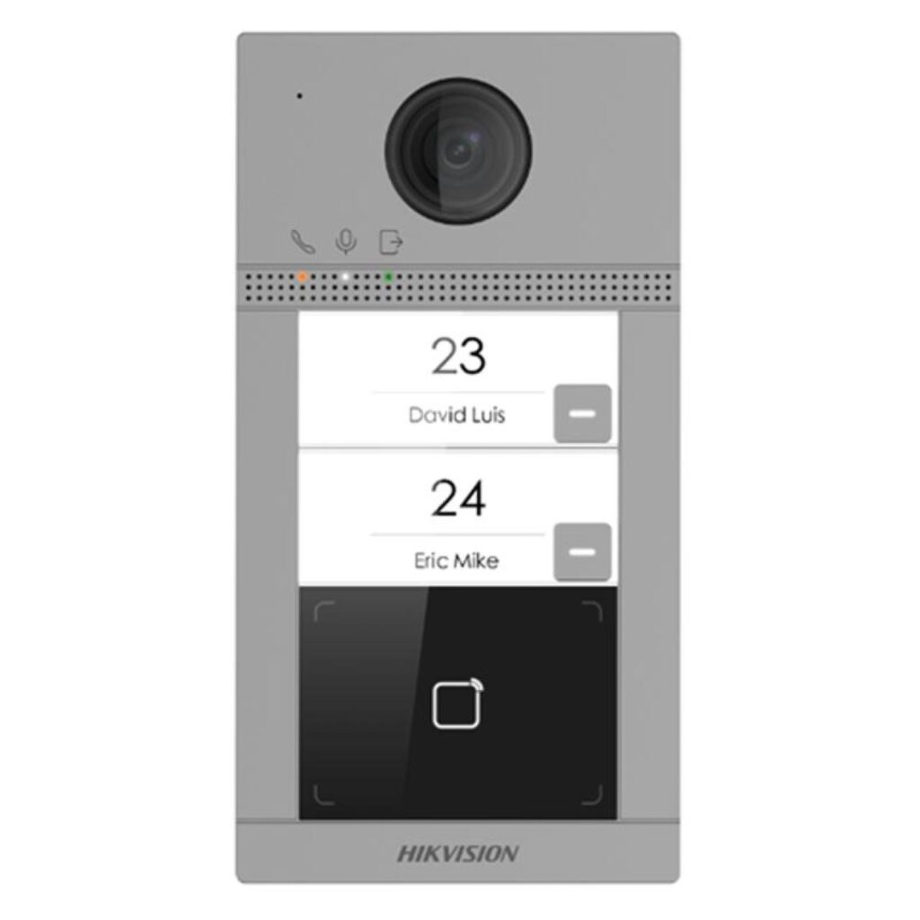Hikvision DS-KV8213-WME1(C) – 2 Butonlu Metal IP Villa Kapı Paneli