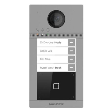 Hikvision DS-KV8413-WME1(C) – 4 Butonlu Metal IP Villa Kapı Paneli