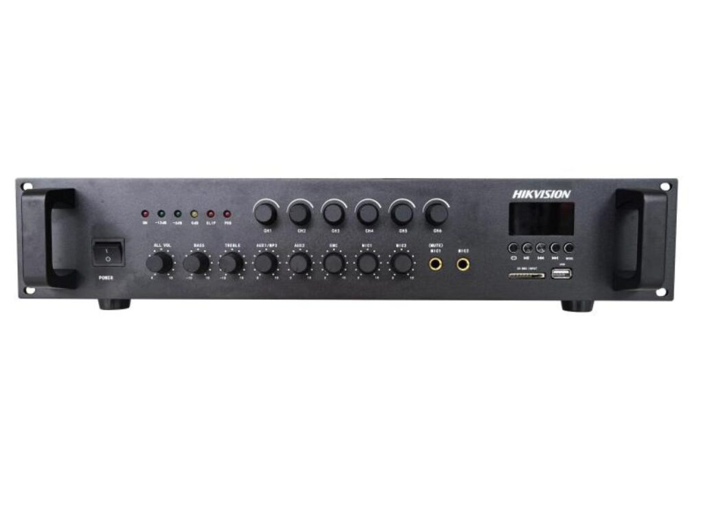 Hikvision DS-QAE0A120G1-VB6 – 120W 6 Bölgeli Analog Anons Amplifikatörü