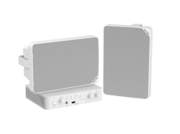 Hikvision DS-QAE1KA80120-2 – 80W IP Amplifikatör + 2 Adet 20W Kabin Hoparlörlü Hibrit Anons Seti