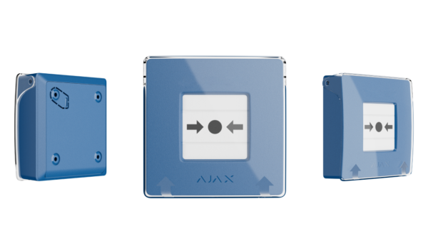 Ajax ManualCallPoint Jeweller – Kablosuz sıfırlanabilir programlanabilir buton (mavi)