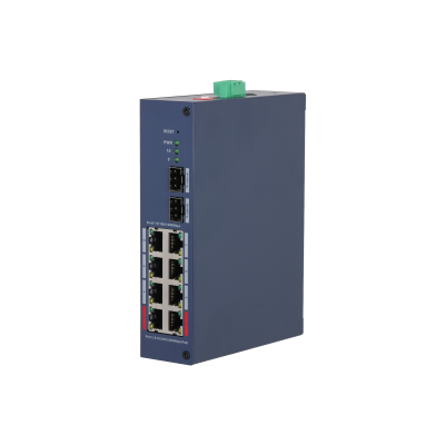 Dahua CHS4210-8GT-110 – 10 Port Bulut Yönetimli Endüstriyel Gigabit Switch, 8 Port PoE 2 SFP