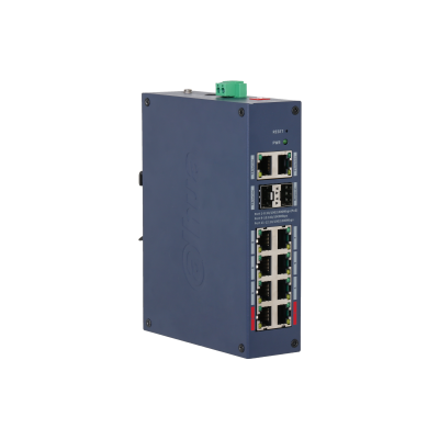 Dahua CHS4212-8GT-110 – 12 Port Bulut Yönetimli Endüstriyel Gigabit Switch, 8 Port PoE