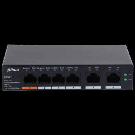 Dahua CS4006-4GT-60 – 6 Port Bulut Yönetimli Gigabit Switch, 4 Port PoE