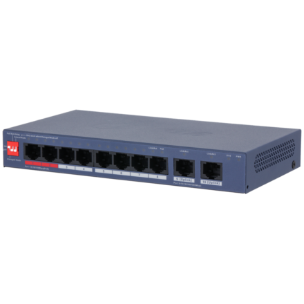 Dahua CS4010-8ET2GT-110 – 10 Port Bulut Yönetimli Masaüstü Switch, 8 Port PoE