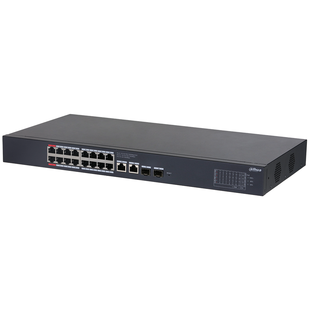 Dahua CS4220-16GT-240 – 20 Port Bulut Yönetimli Gigabit Switch, 16 Port PoE
