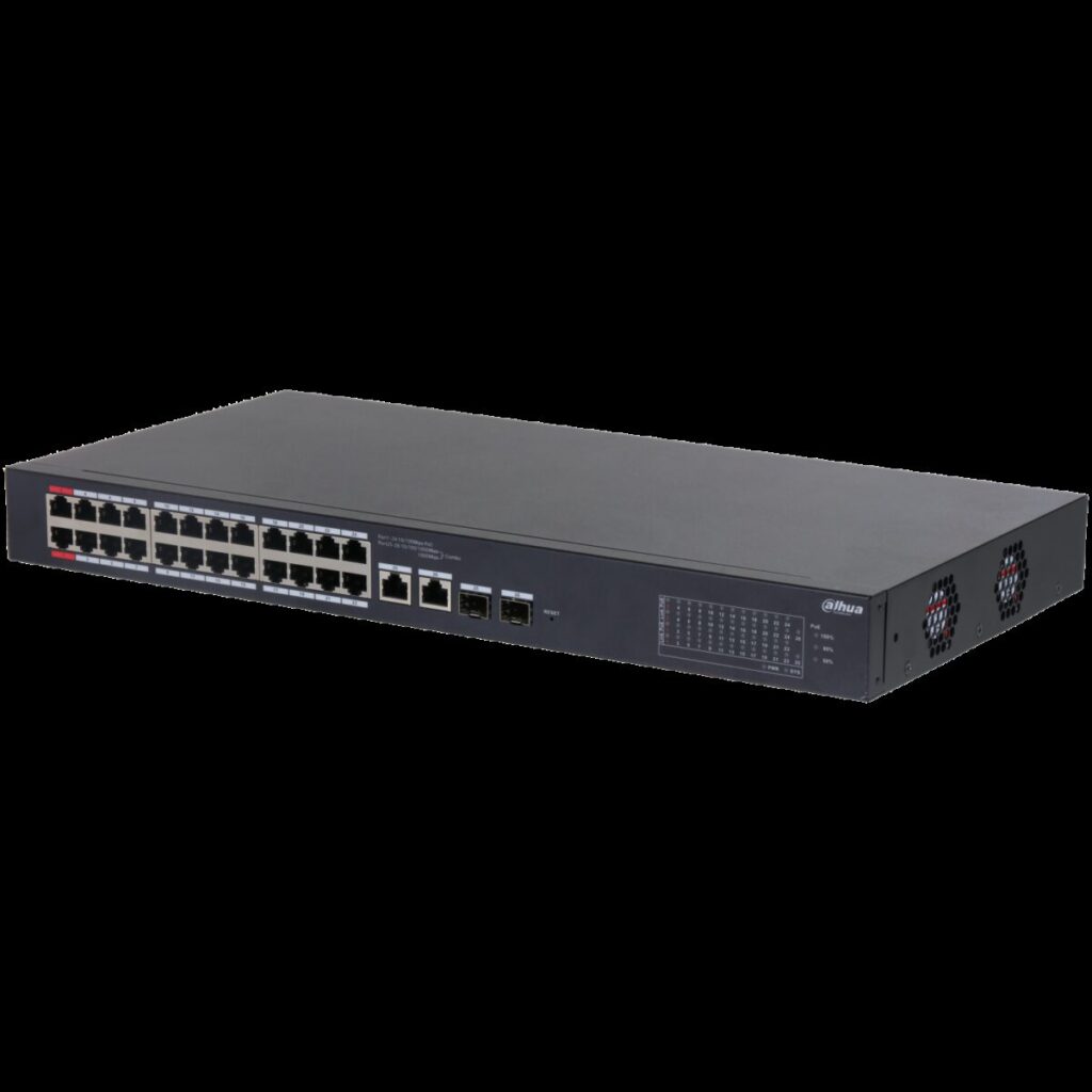 Dahua CS4226-24ET-375 – 26 Port Bulut Yönetimli Switch, 24 Port PoE