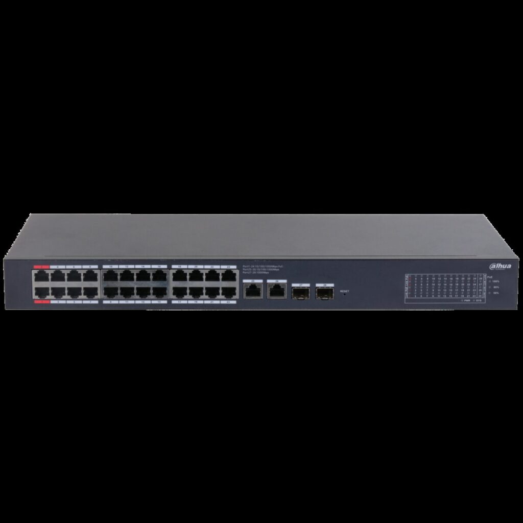 Dahua CS4228-24GT-240 – 28 Port Bulut Yönetimli Gigabit Switch, 24 Port PoE