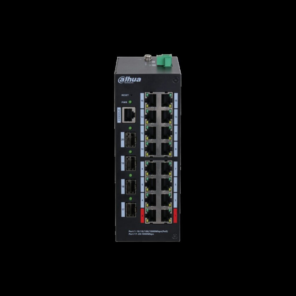 Dahua HS4420-16GT-190 – 20 Port Yönetilebilir Gigabit Switch, 16 Port PoE