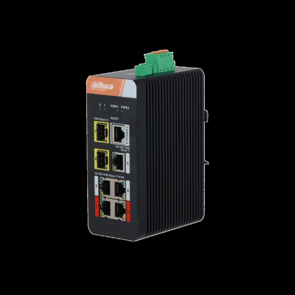 Dahua IS4207-4GT-120 – 7 Port Yönetilebilir Endüstriyel Gigabit Switch, 4 Port PoE