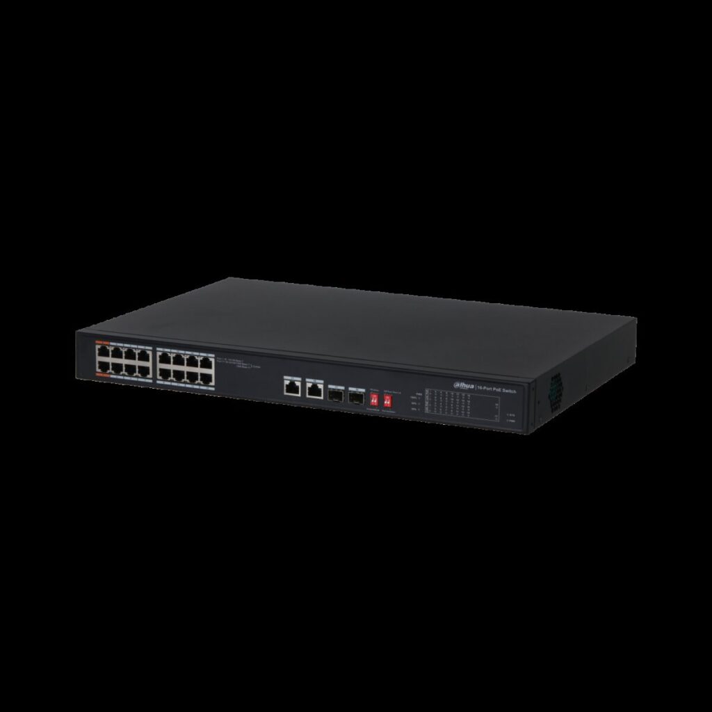 Dahua PFS3218-16ET-135 – 18 Port PoE Switch, 16 Port PoE (2 GE SFP)
