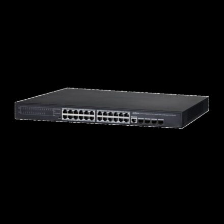 Dahua PFS4428-24GT-370 – 24 Port PoE Switch (24GE PoE + 4GE SFP, Toplam 370W PoE)