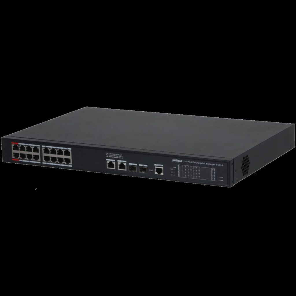 Dahua S4220-16GT-240 – 20 Port Yönetilebilir Gigabit Switch, 16 Port PoE
