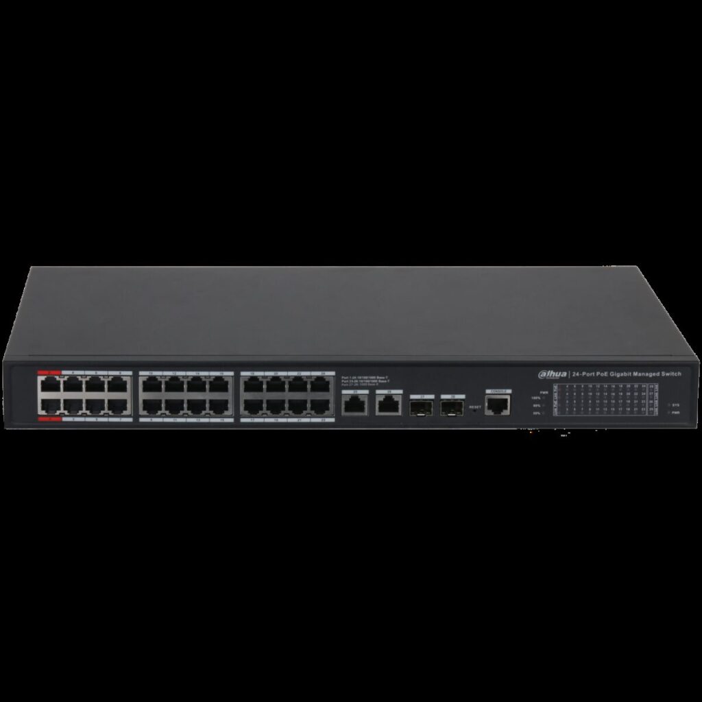 Dahua S4228-24GT-360 – 28 Port Yönetilebilir Gigabit Switch, 24 Port PoE