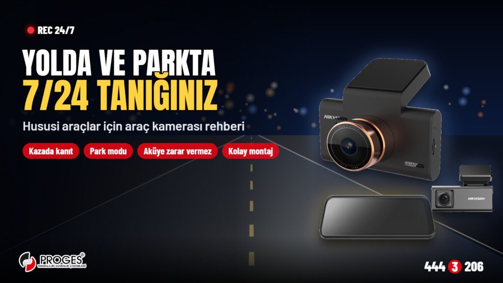 Gece yolda araç kameraları: yolda ve parkta 7/24 tanığınız
