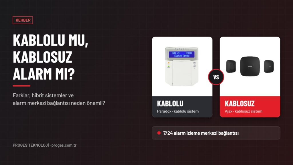 Kablolu mu kablosuz alarm mı: Paradox kablolu sistem ve Ajax kablosuz sistem karşılaştırması