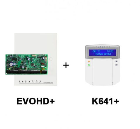 Paradox EVOHD+/K641+ – Adresli EVO Alarm Paneli Seti (LCD Tuş Takımlı)