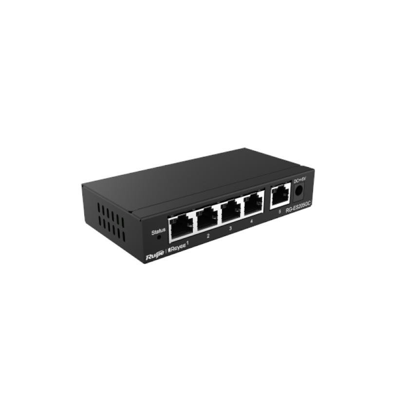 Ruijie Reyee RG-205GC – 5 Port 5×10/100/1000 Masaüstü Yönetilebilir Switch