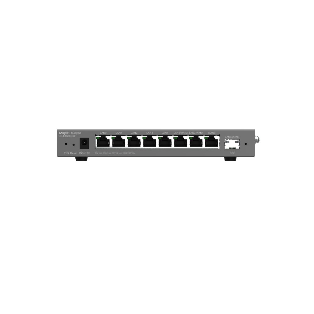 Ruijie Reyee RG-EG209GS – 8 Port +1SFP 200 Kullanıcı Web Yönetilebilir Gateway / Router