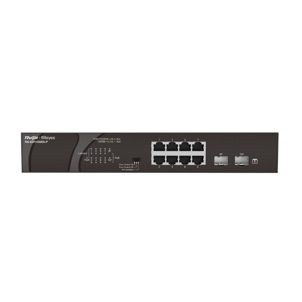 Ruijie Reyee RG-ES110GDS-P – 8 Port 10/100/1000 8 Port PoE 120W Yönetilemez Switch