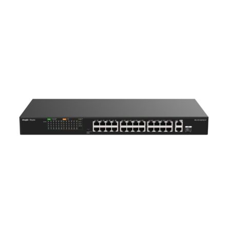 Ruijie Reyee RG-ES126FGS-P – 24 Port 10/100 24xPoE 370W 2xGE 1xCOMBO Yönetilemez Switch