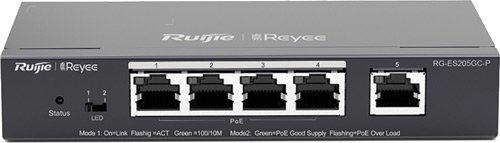 Ruijie Reyee RG-ES205GC-P – 5 Port 10/100/1000 4xPoE 54W Yönetilebilir Switch