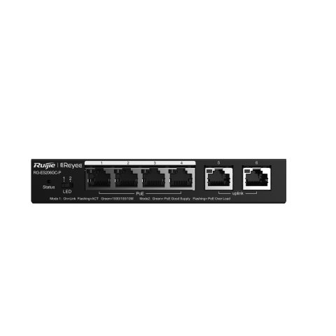 Ruijie Reyee RG-ES206GC-P – 4 Port 10/100/1000 4xPoE 54W Yönetilebilir Switch