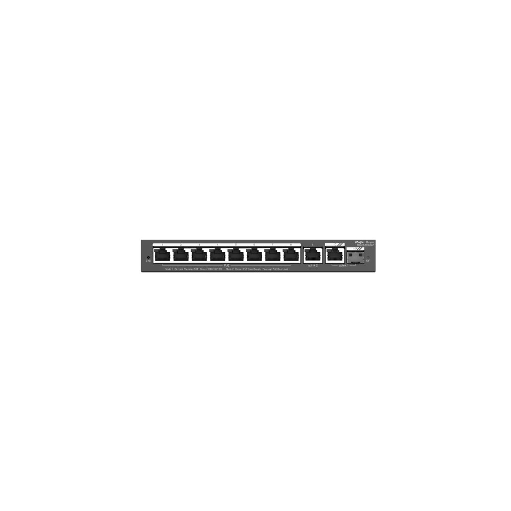 Ruijie Reyee RG-ES210GS-P – 10 Port Gigabit 8xPoE 130W +1COMBO Yönetilebilir Switch