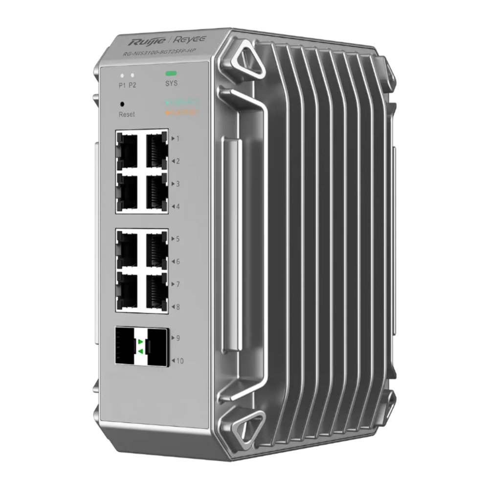 Ruijie Reyee RG-NIS3100-8GT2SFP-HP – 10 Port Gigabit 8xPoE +2SFP Yönetilebilir Switch
