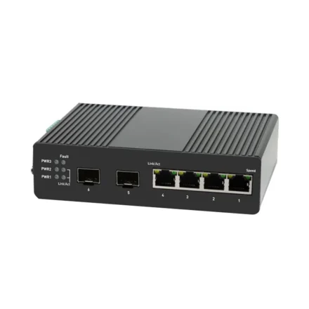 Tiandy EPS-END1004G-2SFP – 4 Port PoE + 2 Port SFP Endüstriyel Layer 2 Switch – EPS-END1004G-2SFP