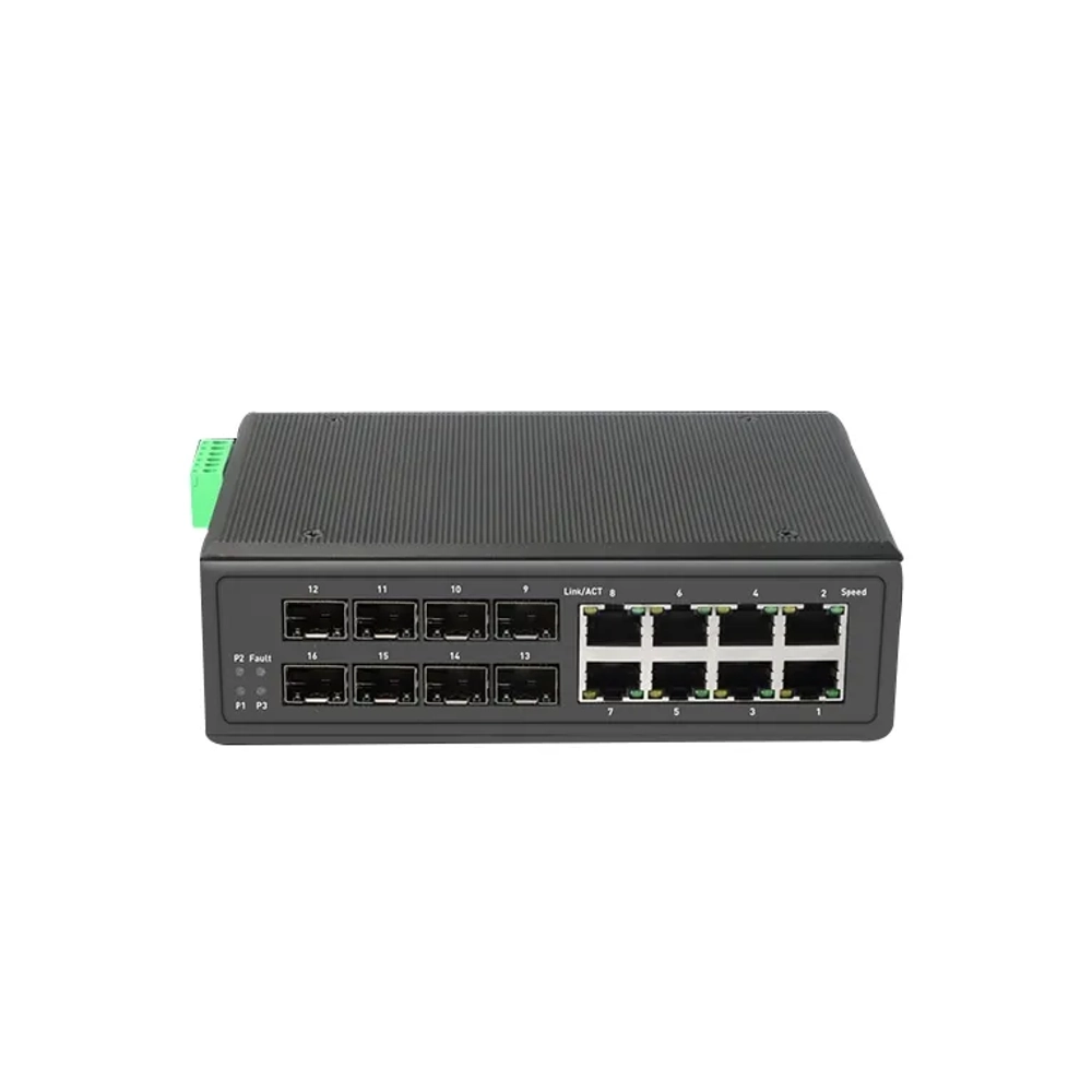 Tiandy EPS-END1008G-8SFP – 8 Port PoE + 8 Port SFP Endüstriyel Layer 2 Switch