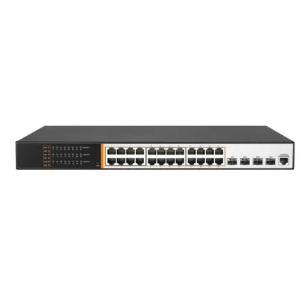 Tiandy TS-5024G-4SFP10-L3 – 24 Port + 4 Port 10 Gbps SFP Layer 3 Toplama Switch