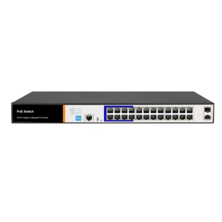 Tiandy YPS-3024G-2SFP-L2 – 24 Port PoE + 2 Port SFP Layer 2 Switch