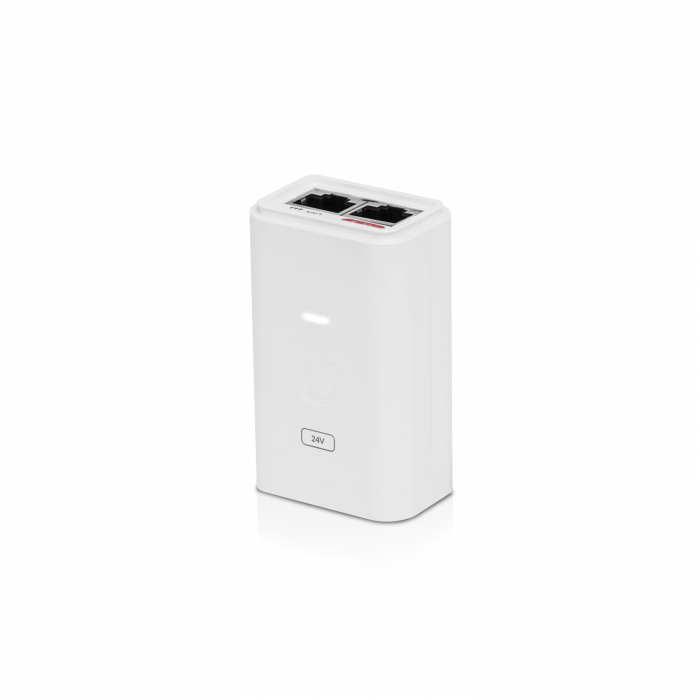 Ubiquiti POE-24-12W-G-WH – 24V 0.5A Gigabit PoE Adaptör – Pasif PoE Enjektör Beyaz