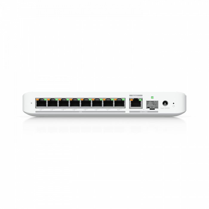 Ubiquiti USW-Flex-2.5G-8-PoE – UniFi USW Flex 2.5G 8 PoE, 8 Port 2.5G Ethernet, 1 Port Combo 10G SFP+ & 10Gbe Ethernet PoE in Swtich