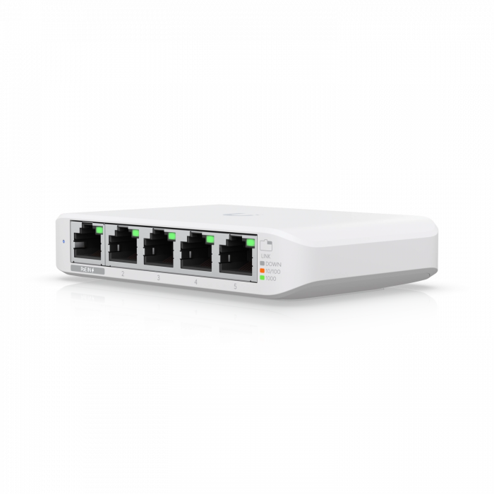 Ubiquiti USW-Flex-Mini – UniFi Switch Flex Mini, 5-Port Kompakt Gigabit Switch (PoE IN Destekli)